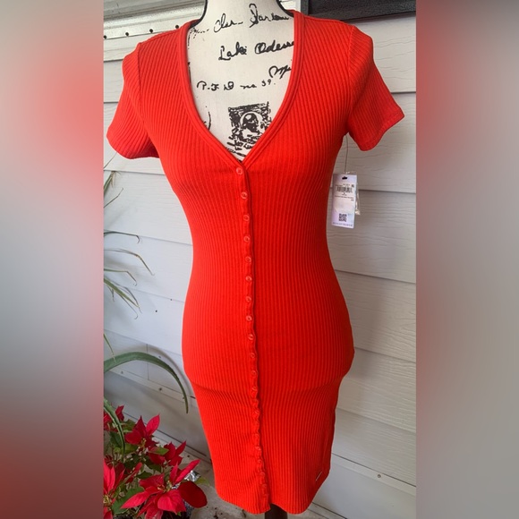 Guess Dresses & Skirts - New Guess Raylynn Henley Rib Dress